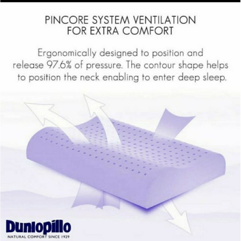 Dunlopillo Pillow Ergo Lavender