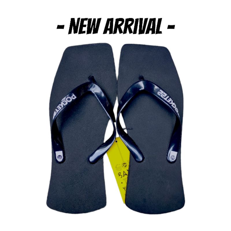 SANDAL POCKET22 OFF ALL HITAM - SANDAL DEWASA - SANDAL PRIA - SANDAL DISTRO ORIGINAL