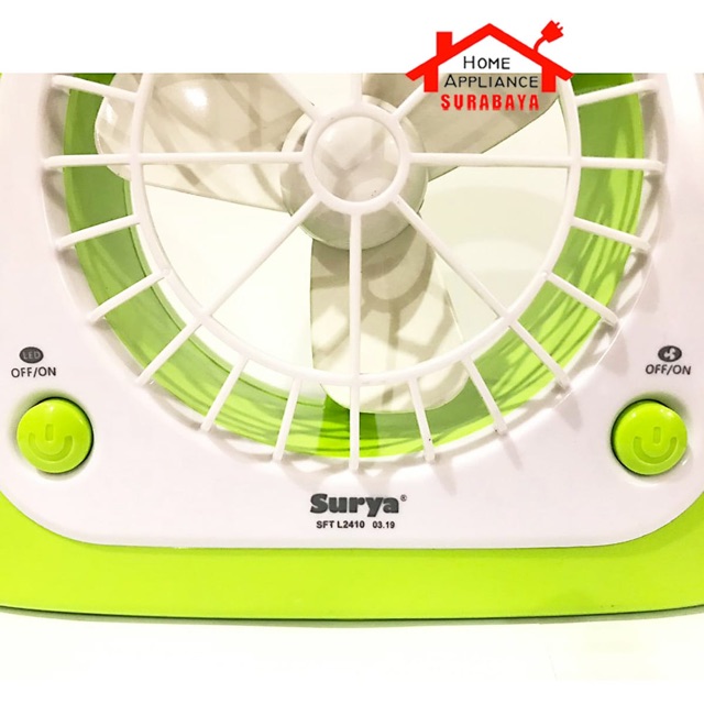 Kipas Portable Emergency Fan + Lamp Senter Surya SFT L2410 / L-2410 / L 2410