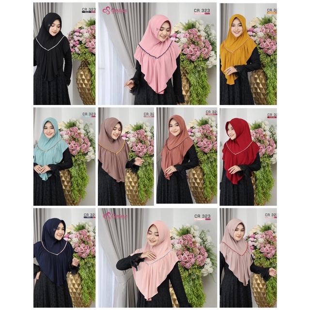 Bergo / Khimar Carissa Bahan Jersey Stella