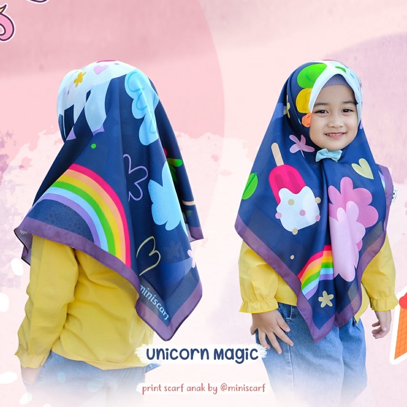 Pre Order - Voal anak - voal hijab - unicorn