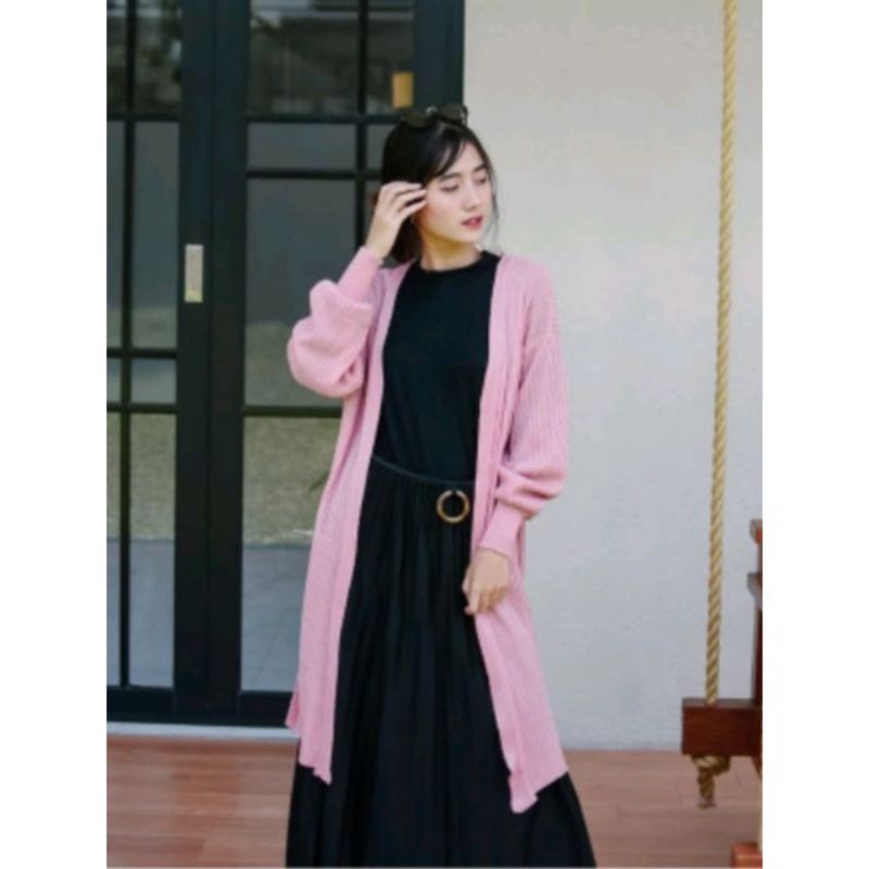 CARTIGAN RAJUT LONG CARDY/LONG BUBLE CARDY RAJUT WANITA PANJANG /DRESS WANITA