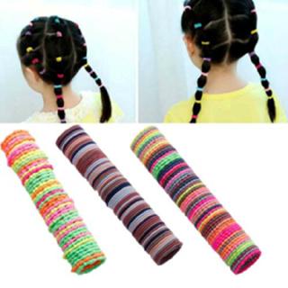 50Pcs Karet Ikat Rambut  Elastis Warna  warni untuk Anak  