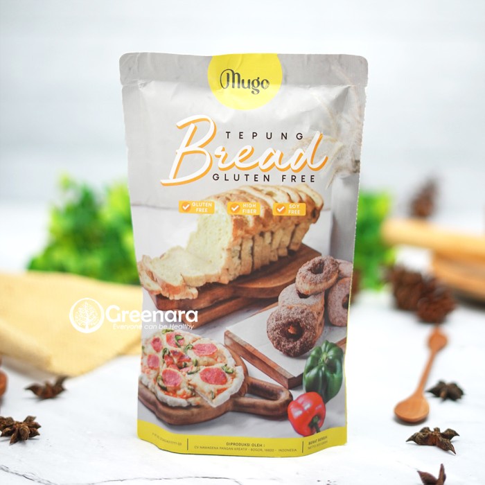 

D02D1 Mugo Tepung Bread Gluten Free 300Gr Cocok Untuk Bread, Pizza, Donut Da01D100