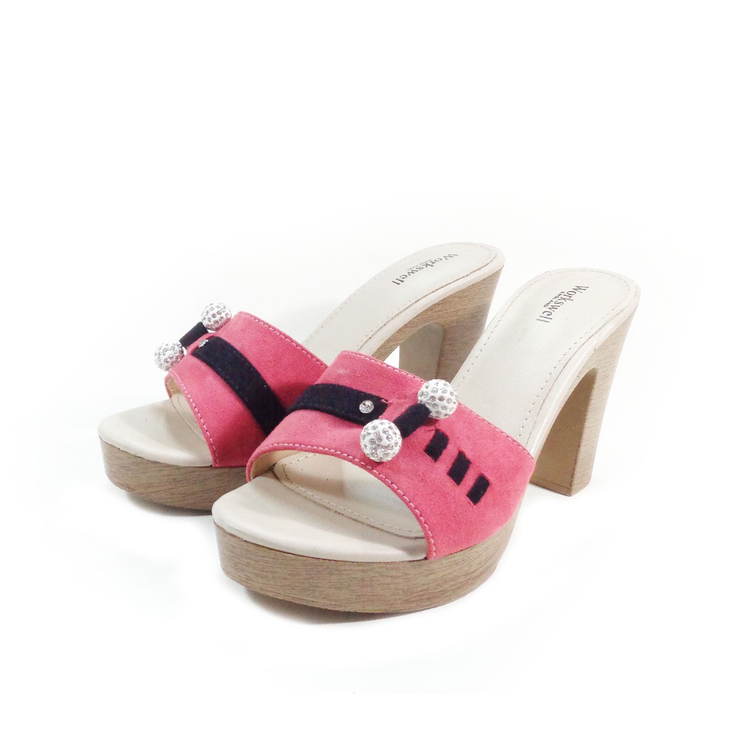 Workswell Sandal Wedges Wanita Warna Salem Aksesoris Kode 1888S