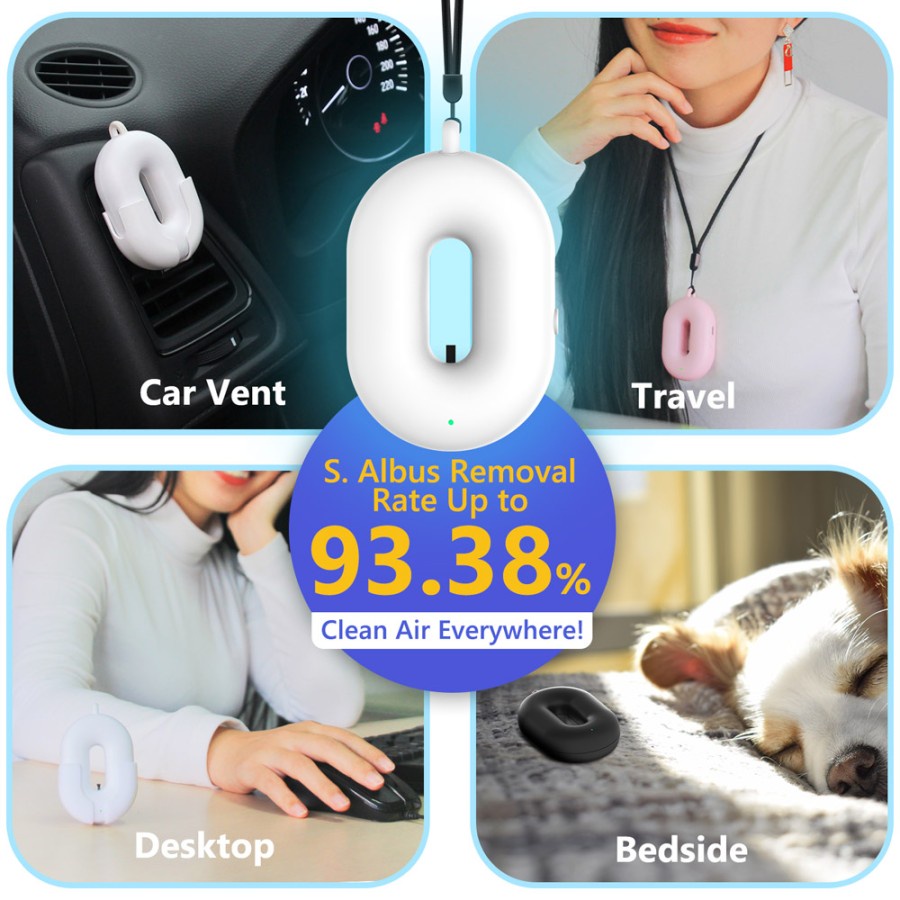 IONKINI JO-2001 Air Purifier Wearable Kalung Ionizer Rechargable  Portable Mini