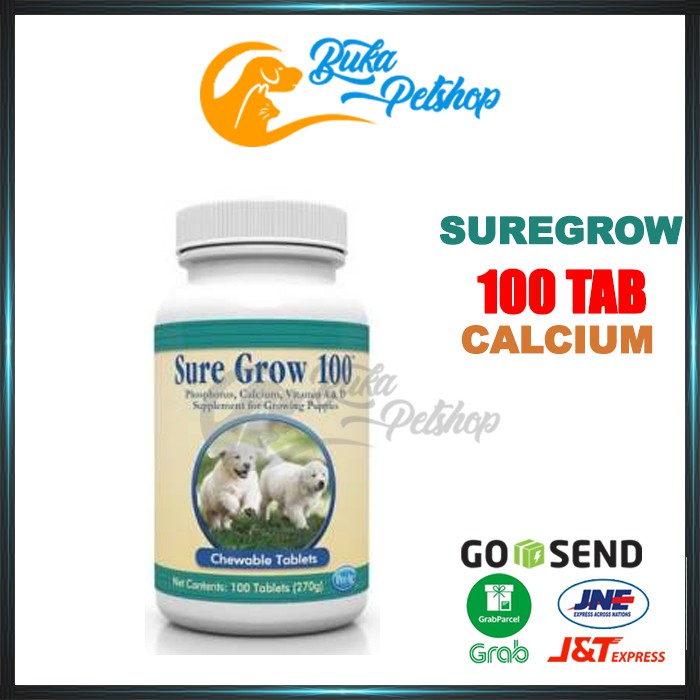 Calcium Anjing Kucing SUREGROW 100 Tablet