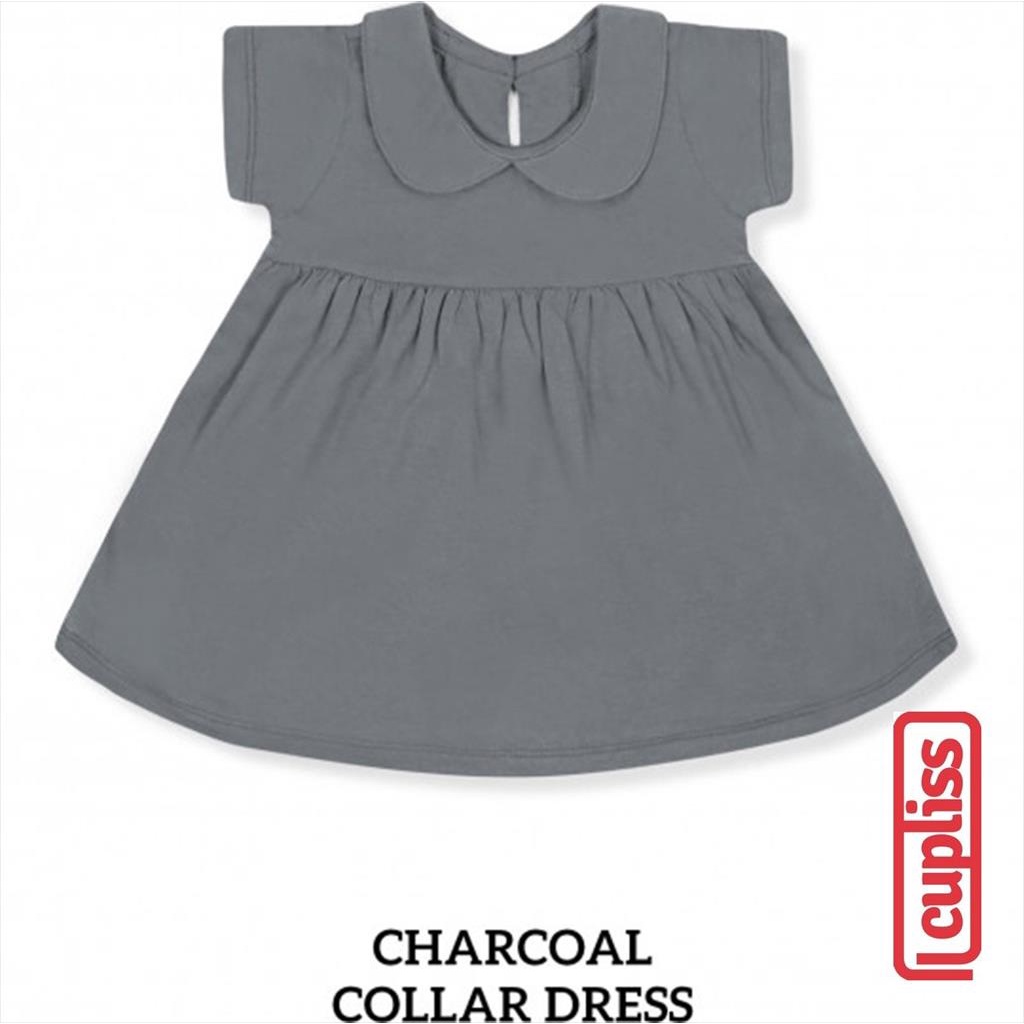 Little Palmerhaus Collar Dress Warna Charcoal