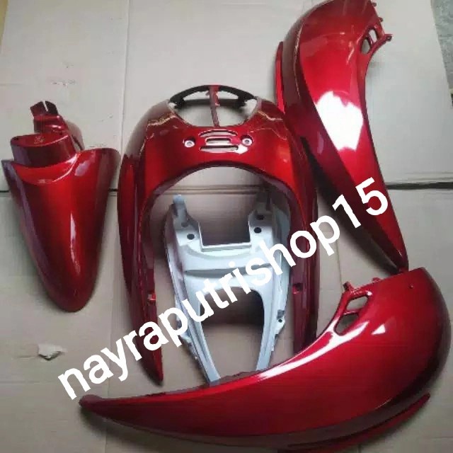 COVER FULL BODY HALUS HONDA SCOOPY KARBU | SCOOPY MERAH | HITAM PUTIH