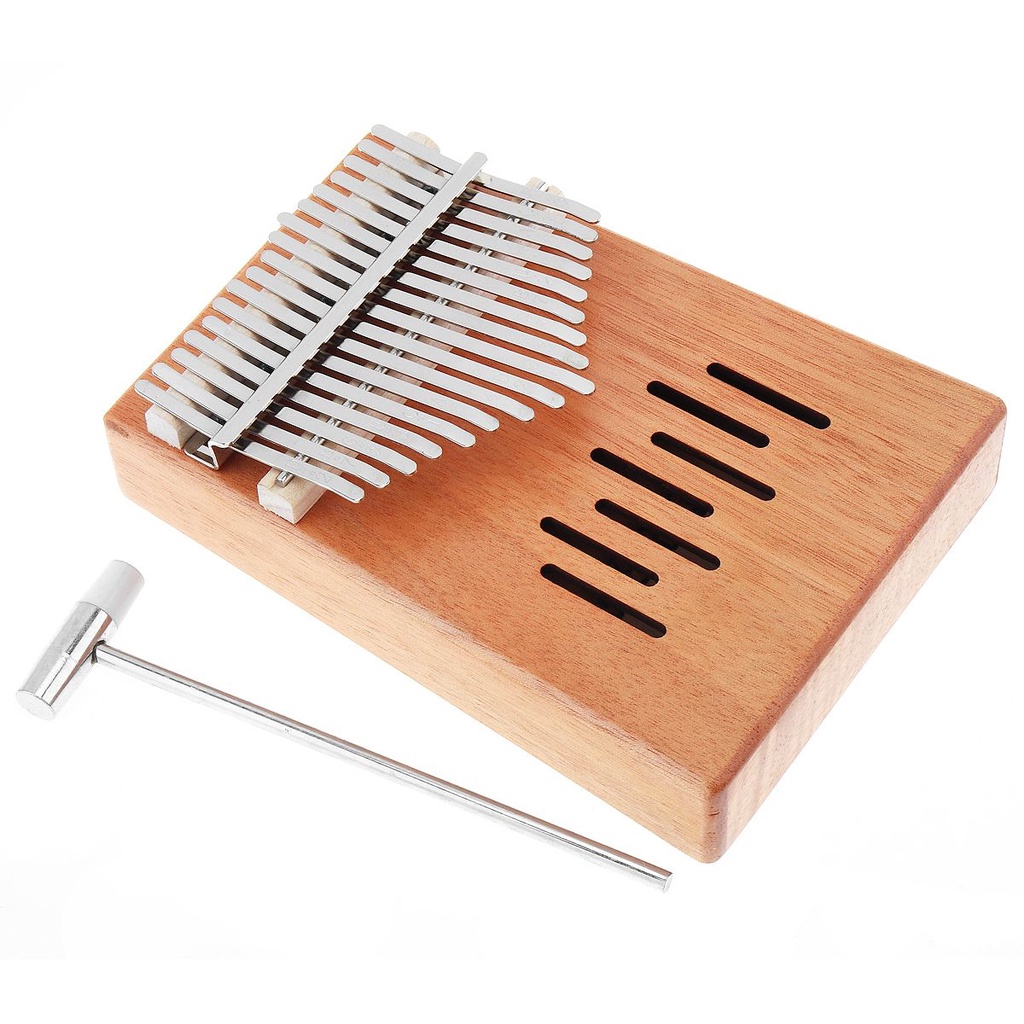 Alat Musik Kalimba Mini 17 Tuts Bahan Kayu Mahoni