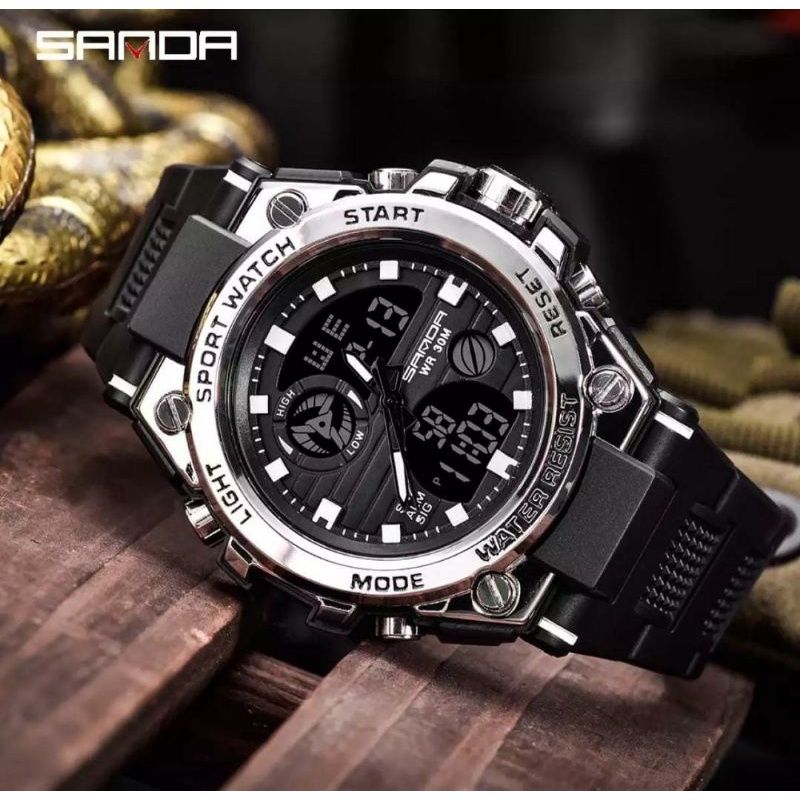 Terlaris Sanda!!! SPORT WATCH Jam Tangan Militer Jam Tangan Tentara Jam Terlaris Outdoor Adventure