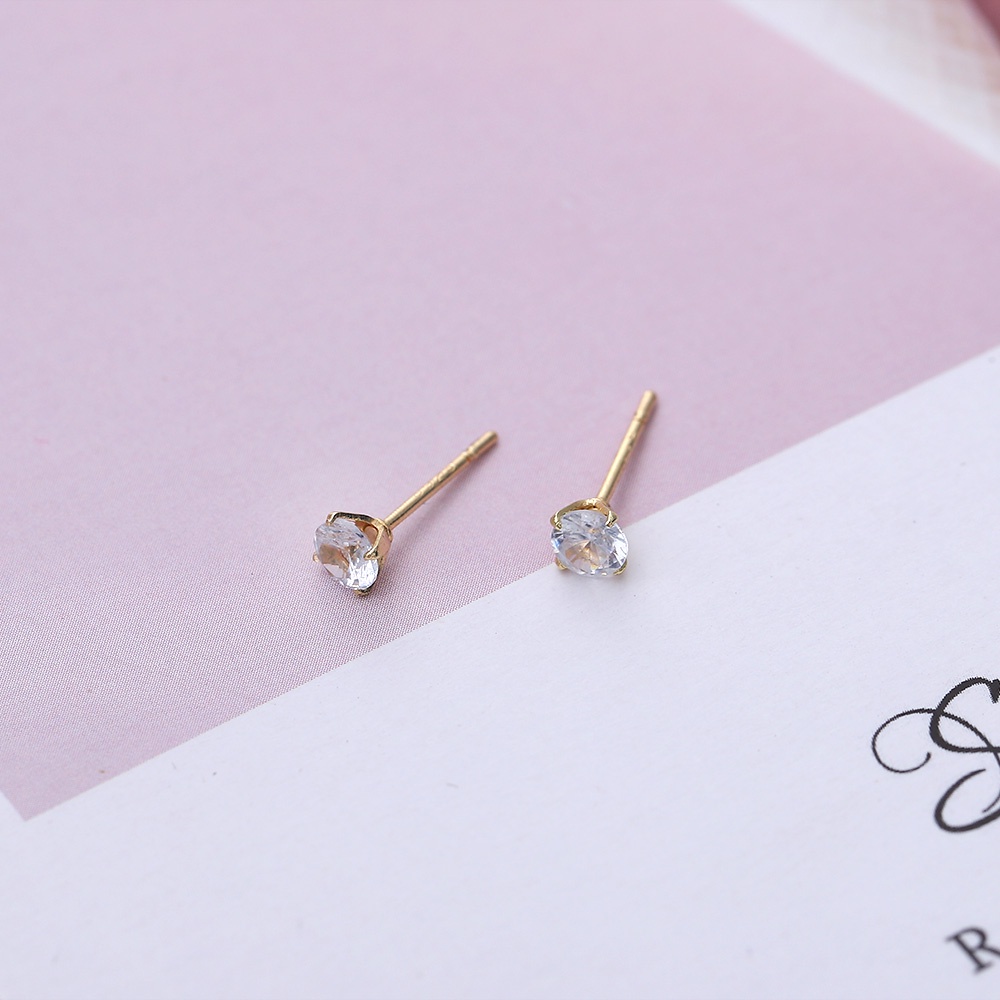 【COD Tangding】Anting Stud Zircon Mini Simple Untuk Aksesoris Perhiasan Wanita