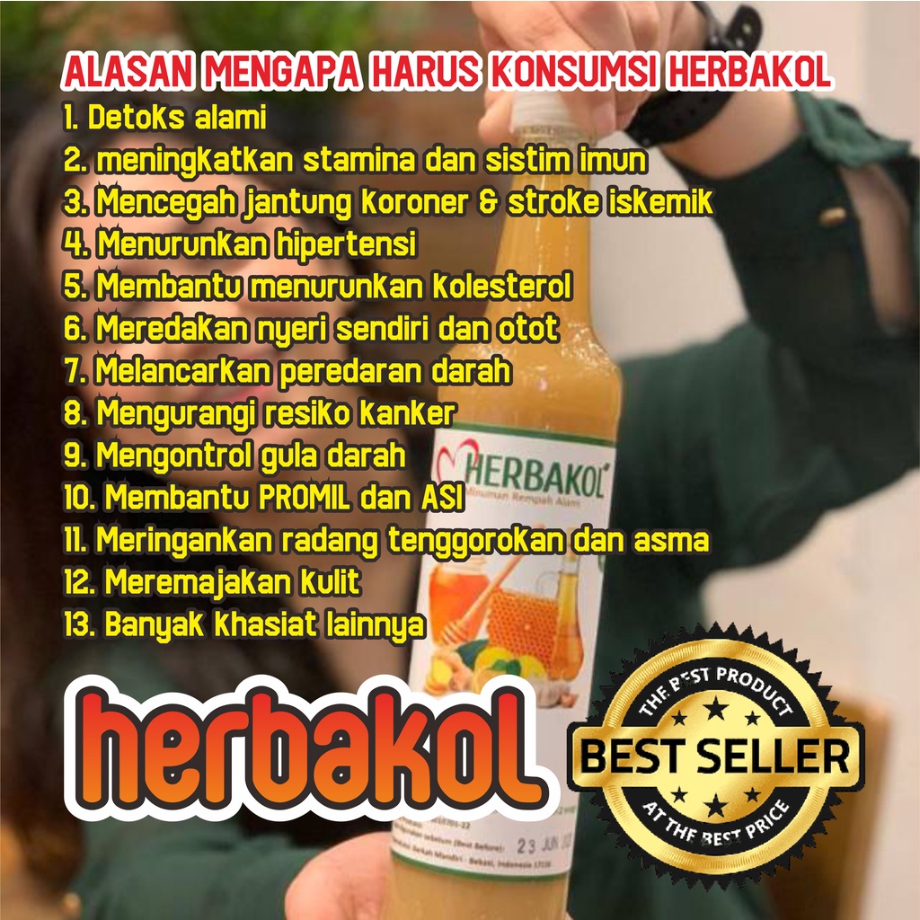 

Jus Bawang Putih Herbal + Jahe Merah + Lemon + Cuka Apel + Madu + Cinnamon - HERBAKOL