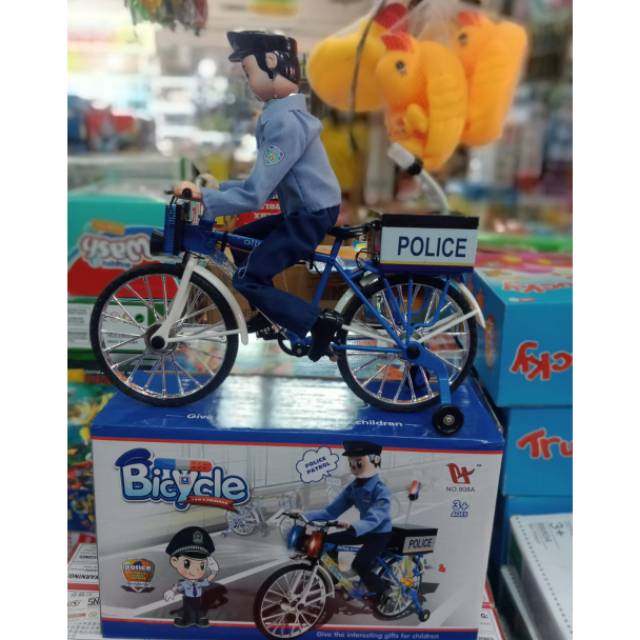 Mainan Anak Sepeda Baterai Mainan Sepeda Dancing Bicycle Police