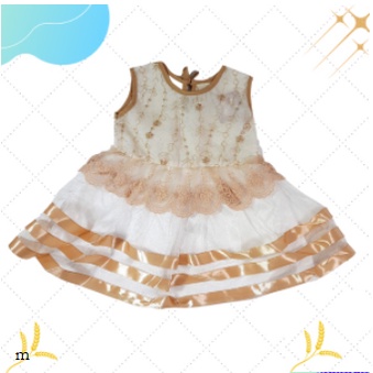 baju dress anak bayi perempuan 0 1 2 3 4 5 6 7 8 9 bulan dres putih