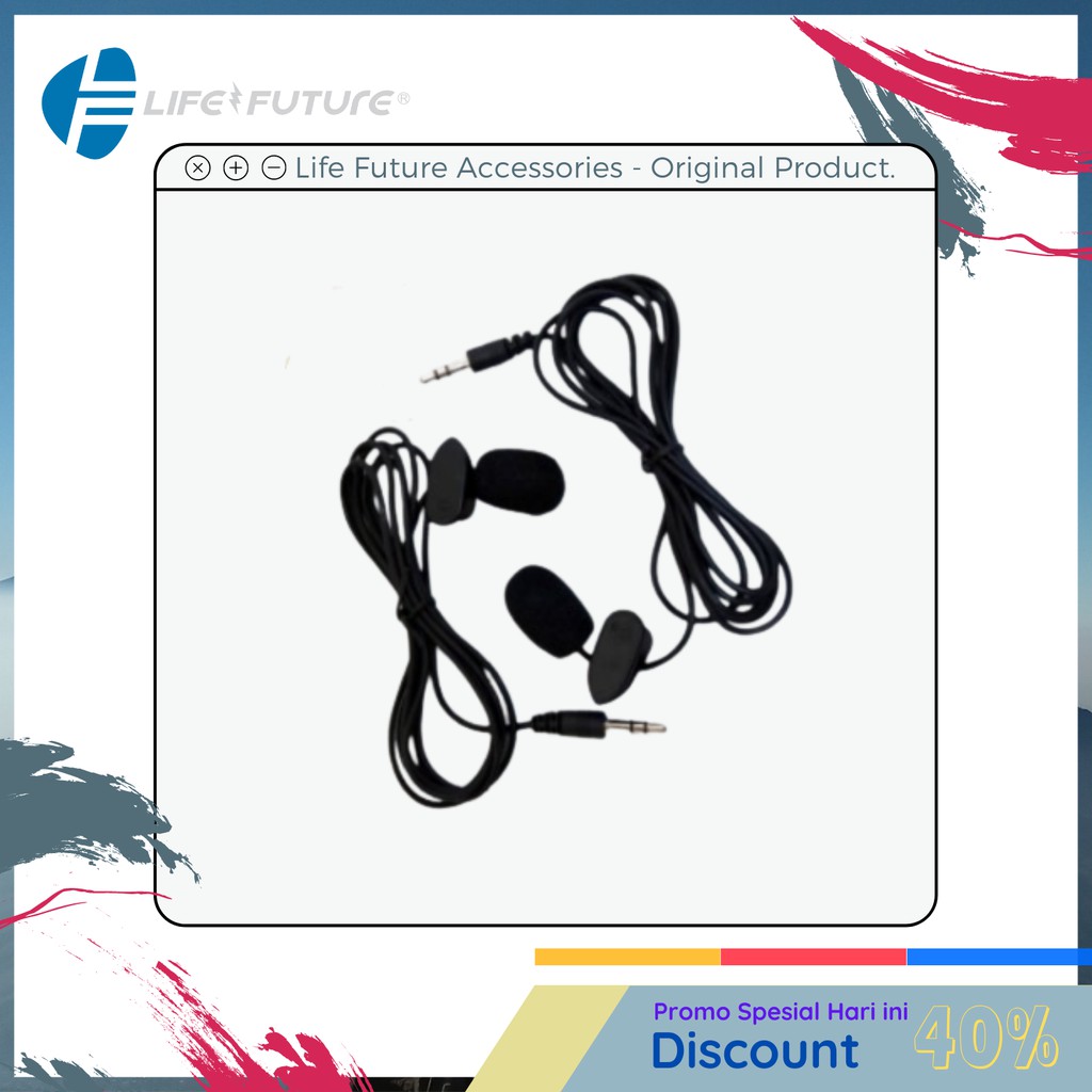 AKSESORIS HP MIC CLIP ON JEPIT 3.5MM MICROPHONE MIKROFON KLIP ON