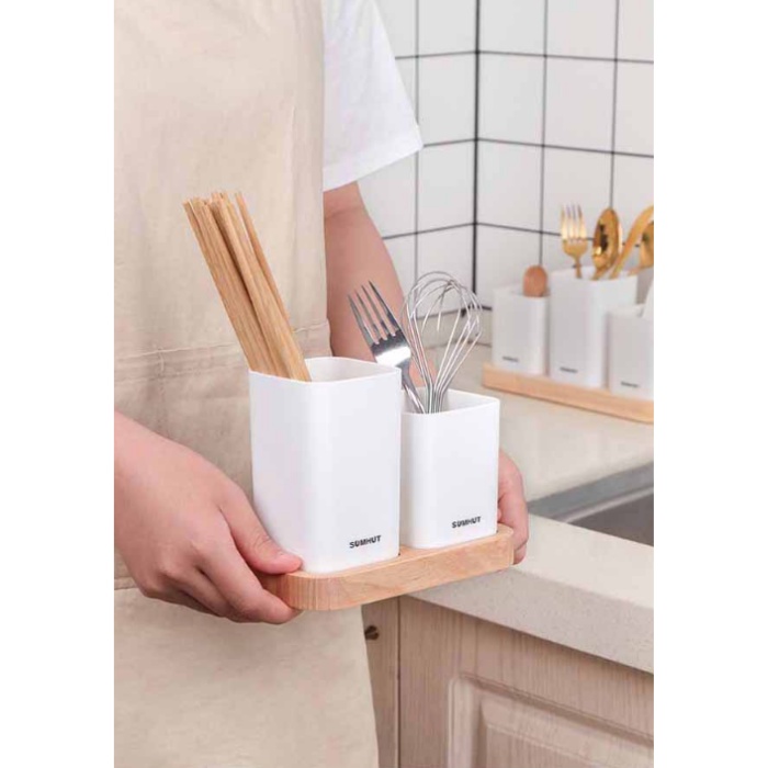 Taffhome Rak Dapur Tempat Sendok Garpu Kitchen Organiser