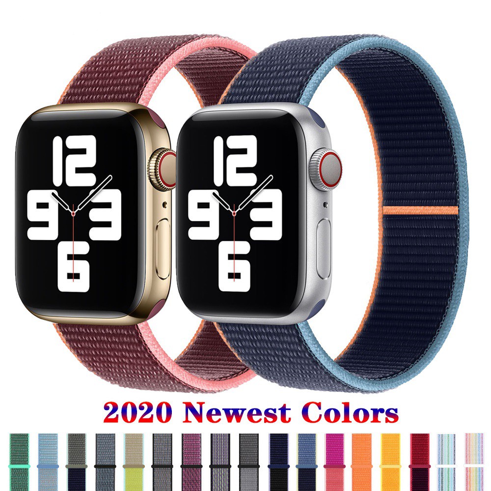 Strap Nilon 1: 1 Untuk Apple Watch Band 44mm 40mm 42mm 38mm Iwatch Series SE 6 5 4 3 2 1 (NOMOR #41-#64)