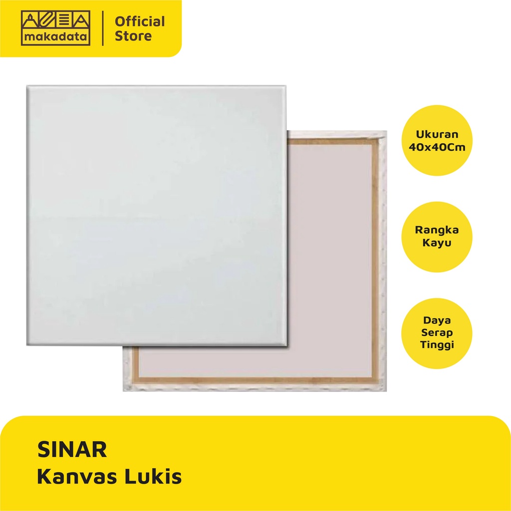 

KANVAS LUKIS SINAR PUTIH POLOS UKURAN 40 X 40 CM MURAH
