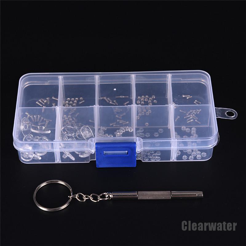 (Clearwater) Set Sekrup + Mur + Bantalan Hidung Untuk Reparasi Kacamata-4