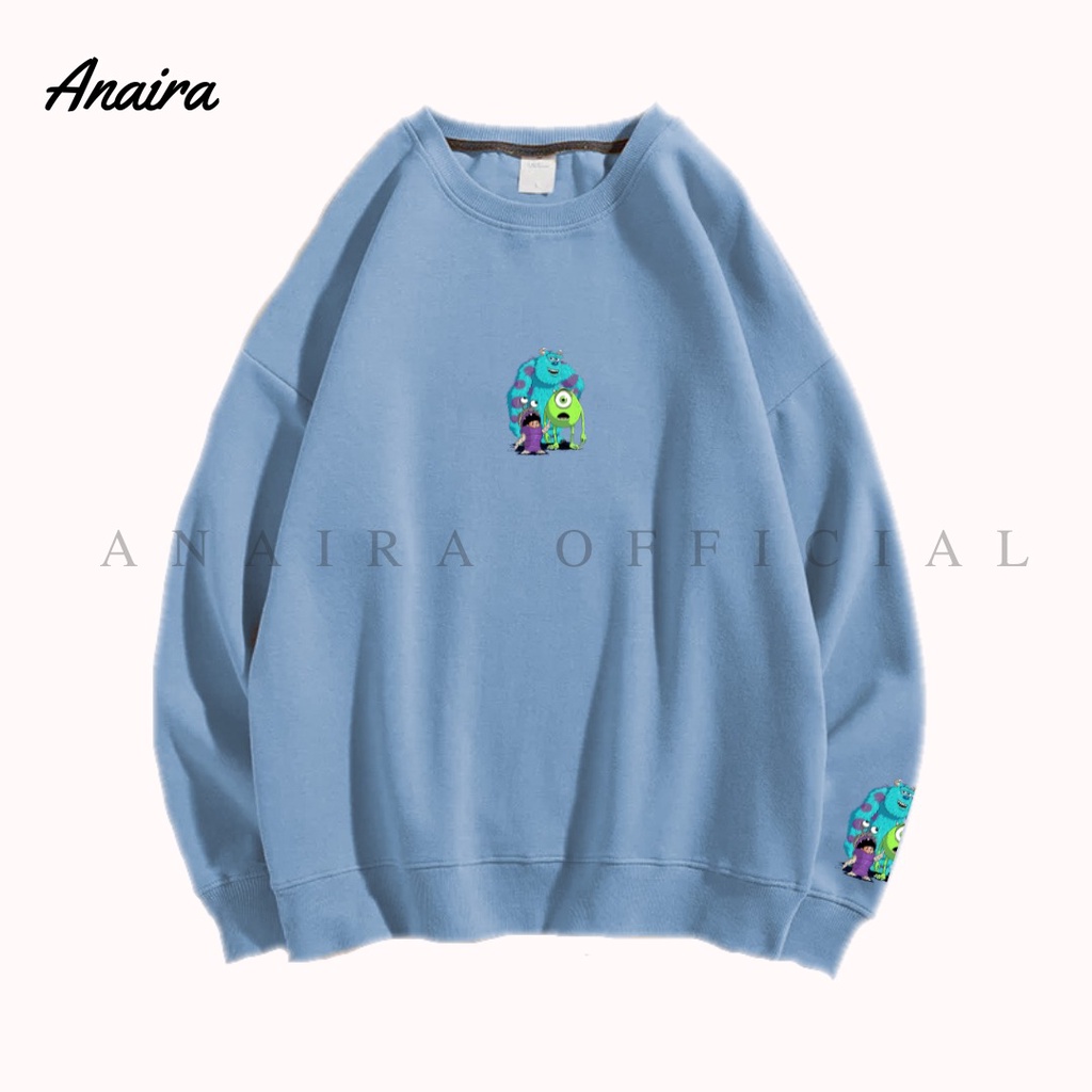 MONSTER INC SWEATER CREWNECK OVERSIZE WANITA ANAIRAOFFICIAL