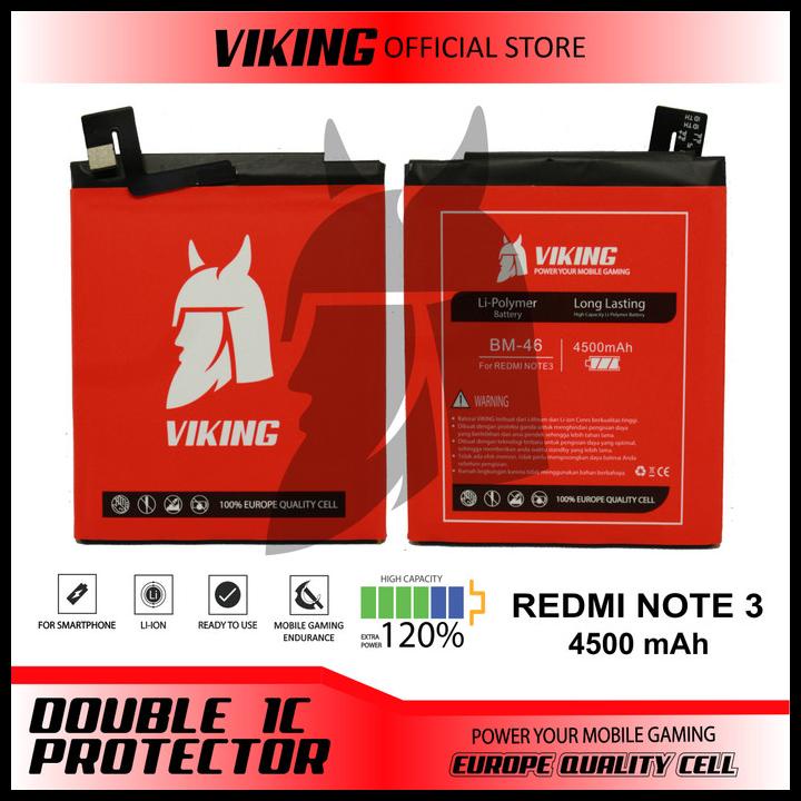 Baterai Viking Xiaomi Redmi Note 3 - Note 3 Pro Bm46 Double Power