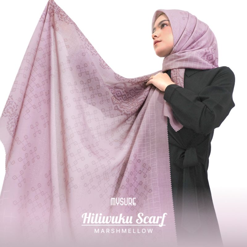 HIJAB SEGIEMPAT MOTIF SYARi 130 x 130 HILIWUKU SCRAF