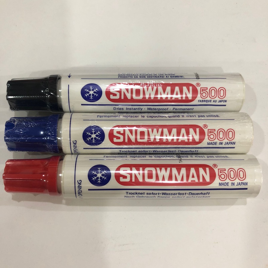 

SPIDOL JUMBO PERMANEN SNOWMAN J500 HITAM MERAH BIRU