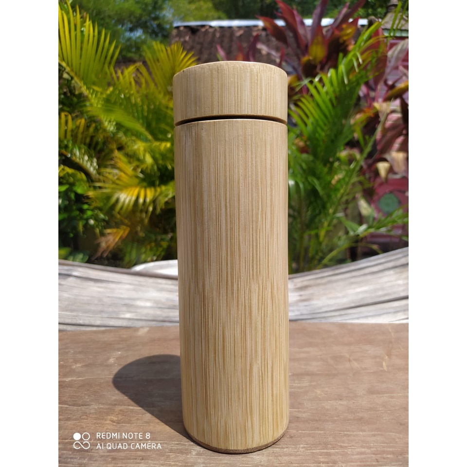 Termos Tumbler Botol Bambu Tahan Panas dan Dingin  Polos Unik Murah Grosir Hadiah Hantaran Cafe Suve