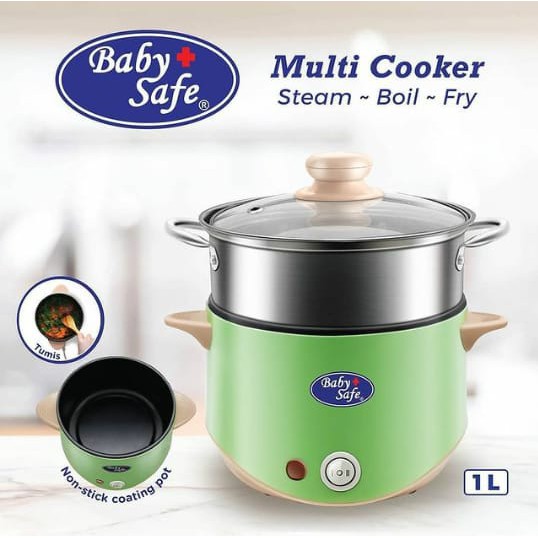 BabySafe Multi Cooker LB011 Peralatan MP-ASI/Alat Memasak Multifungsi