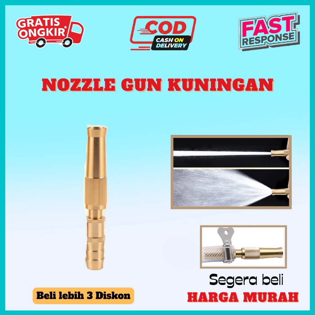 SEMPROTAN AIR LURUS KUNINGAN NOZEL SELANG SPRAYER VITRIAS