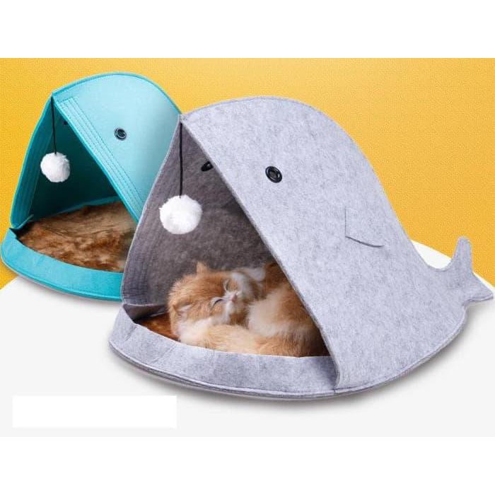 Tempat Tidur Kucing atau Anjing Model Ikan Pet Bed Cat Dog Bed Pouch Fish Lucu