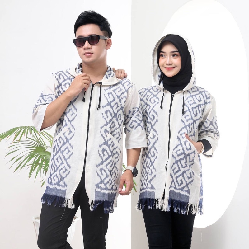 HOODIE CARAKA OUTER TENUN IKAT ORI DEBBY STORE