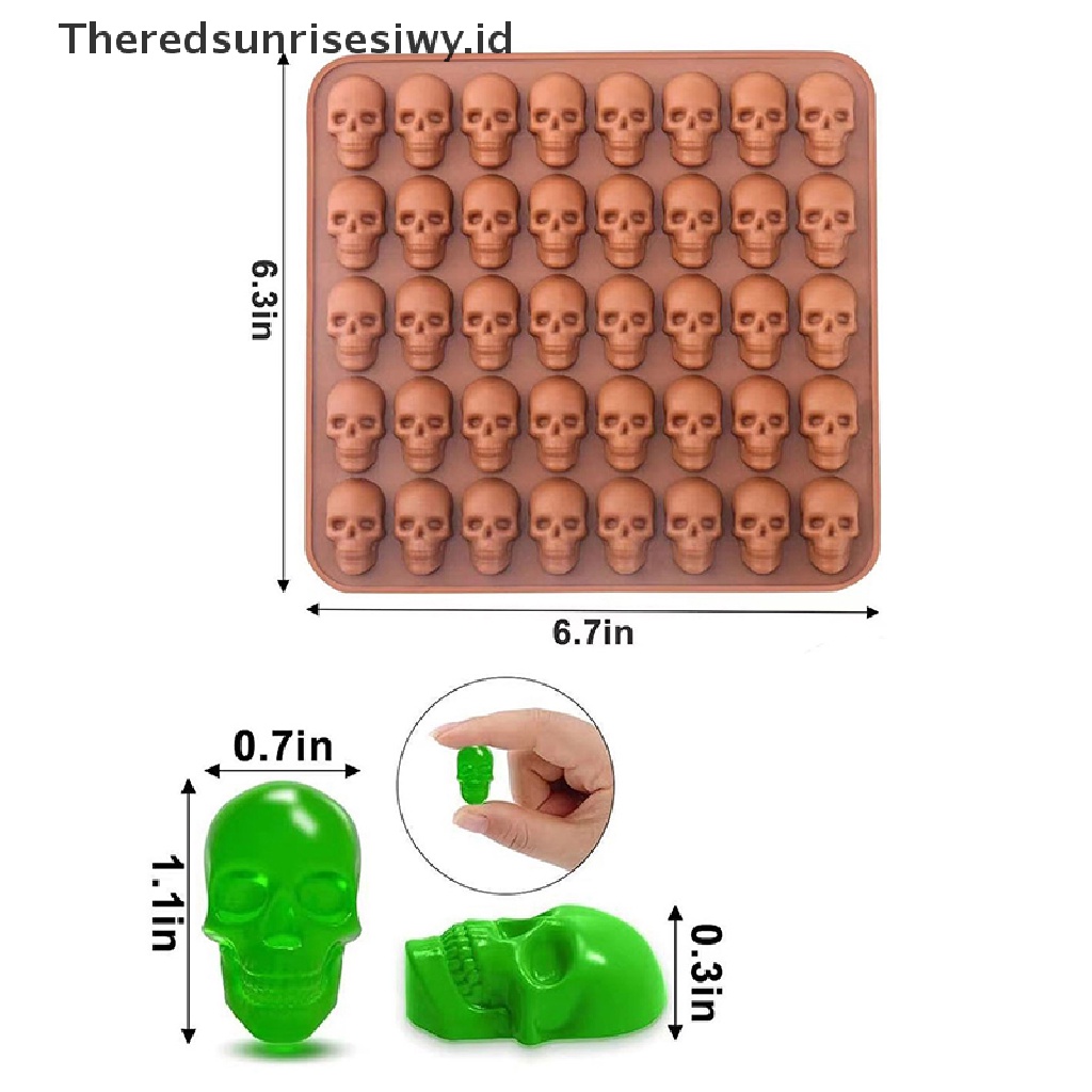 # Alat Rumah Tangga # Cetakan Es Batu / Cokelat Bentuk Tengkorak Bahan Silikon Reusable Untuk Pesta