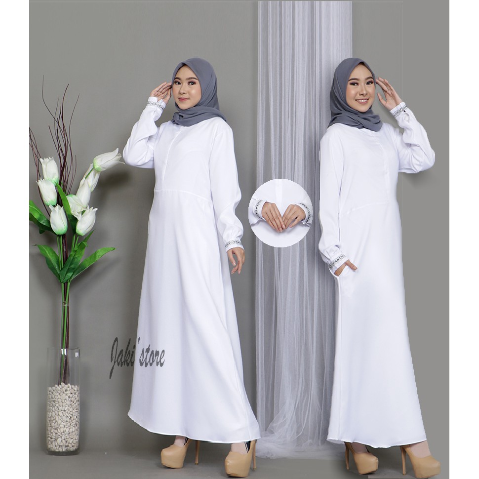 Gamis Putih Remaja Gamis Muslim Terbaru Fashion Muslim 2021 Gamis Dewasa