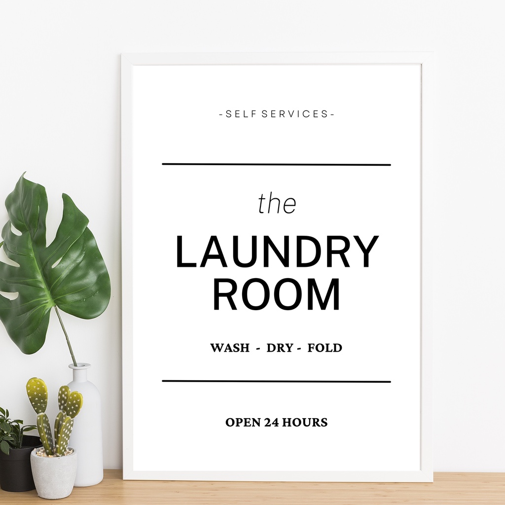 Hiasan Dinding Laundry Room Wall Decor Tulisan Laundry Dekorasi Dinding Aesthetic Minimalis Ukuran 2