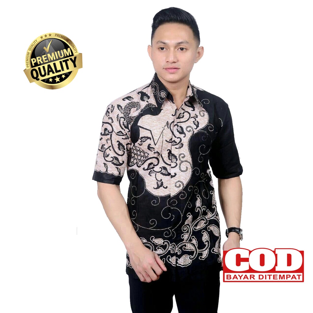 kemeja batik pria modern/ batik motif wayang/hem batik pria/kemeja batik murah/kemeja batik remaja laki laki/kemeja batik dewasa/kemeja batik cowok/ batik pria tangan pendek /batik motif wayang/kemeja batik alisan murah original mewah-1