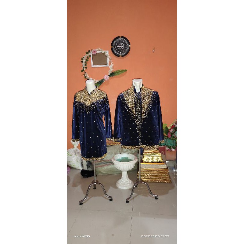 baju bludru pengantin palembang modern