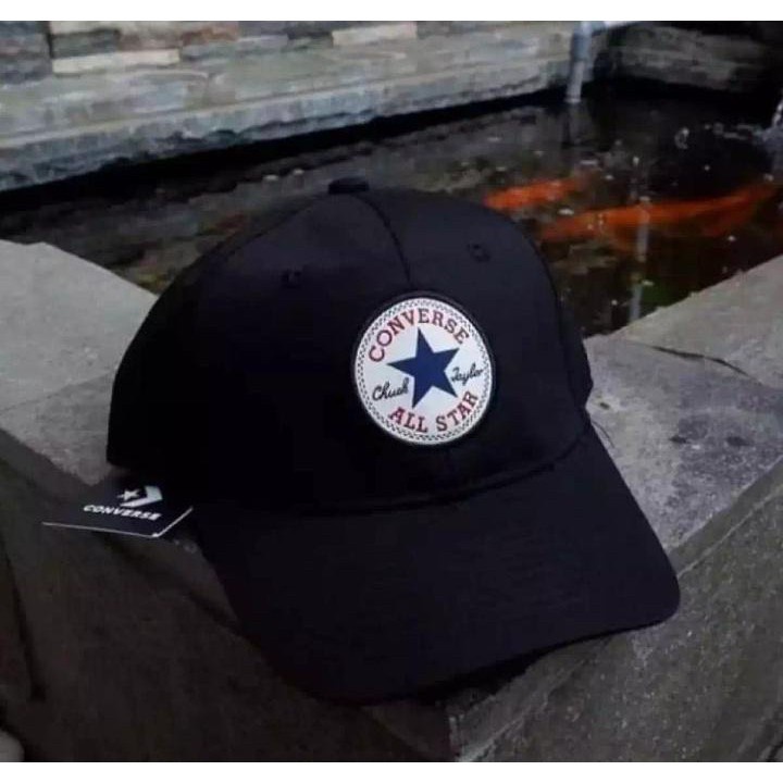 Topi Converse Bordir Model Polocaps Casuals - Topi Pria Wanita