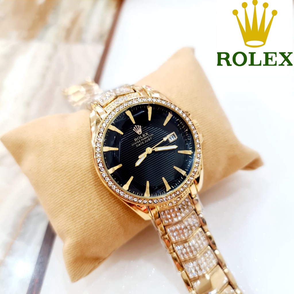 JAM TANGAN WANITA ROLEX RANTAI STAINLESS DIAMOND FREE BOX DAN BATERAI CADANGAN || JAM TANGAN FASHION JAM TANGAN