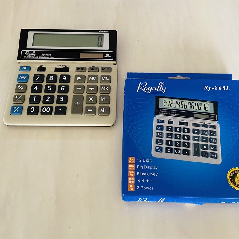 Rotally 868L kalkulator meja 12 Digit / Check and Correct / Solar and baterai