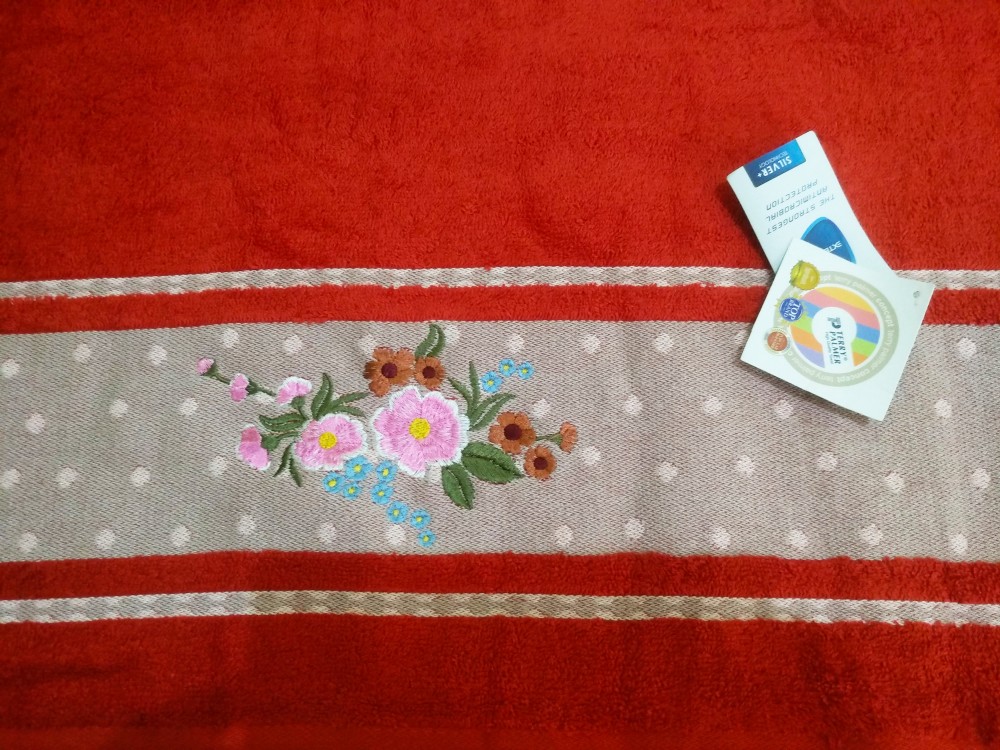 Handuk Terry Palmer Premium Corak Kembang 70x140 Serap