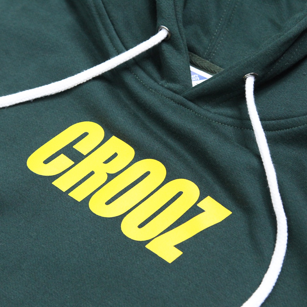 CROOZ ITALICS OG PULLOVER HOODIE FORESTGREEN