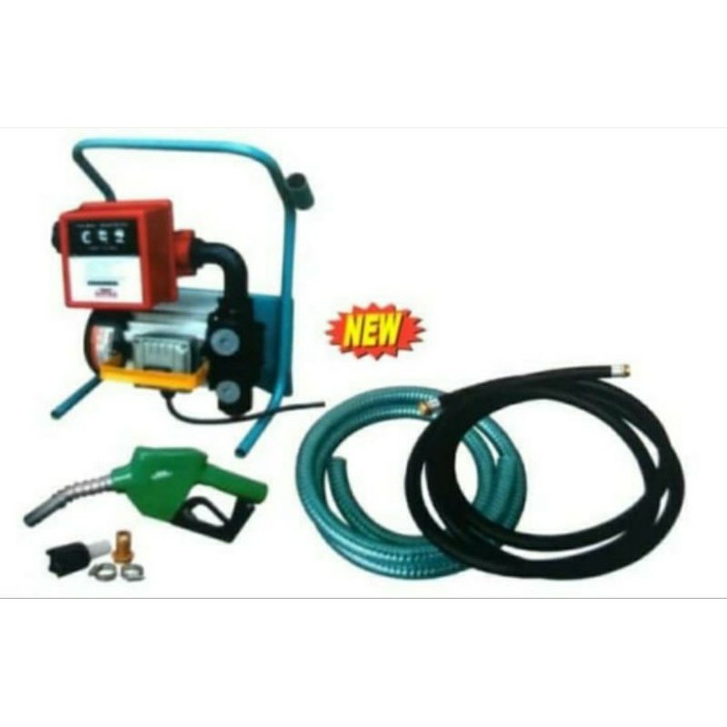 Pompa Minyak Oli Solar Elektrik Wipro With Flow Meter 3 Digit