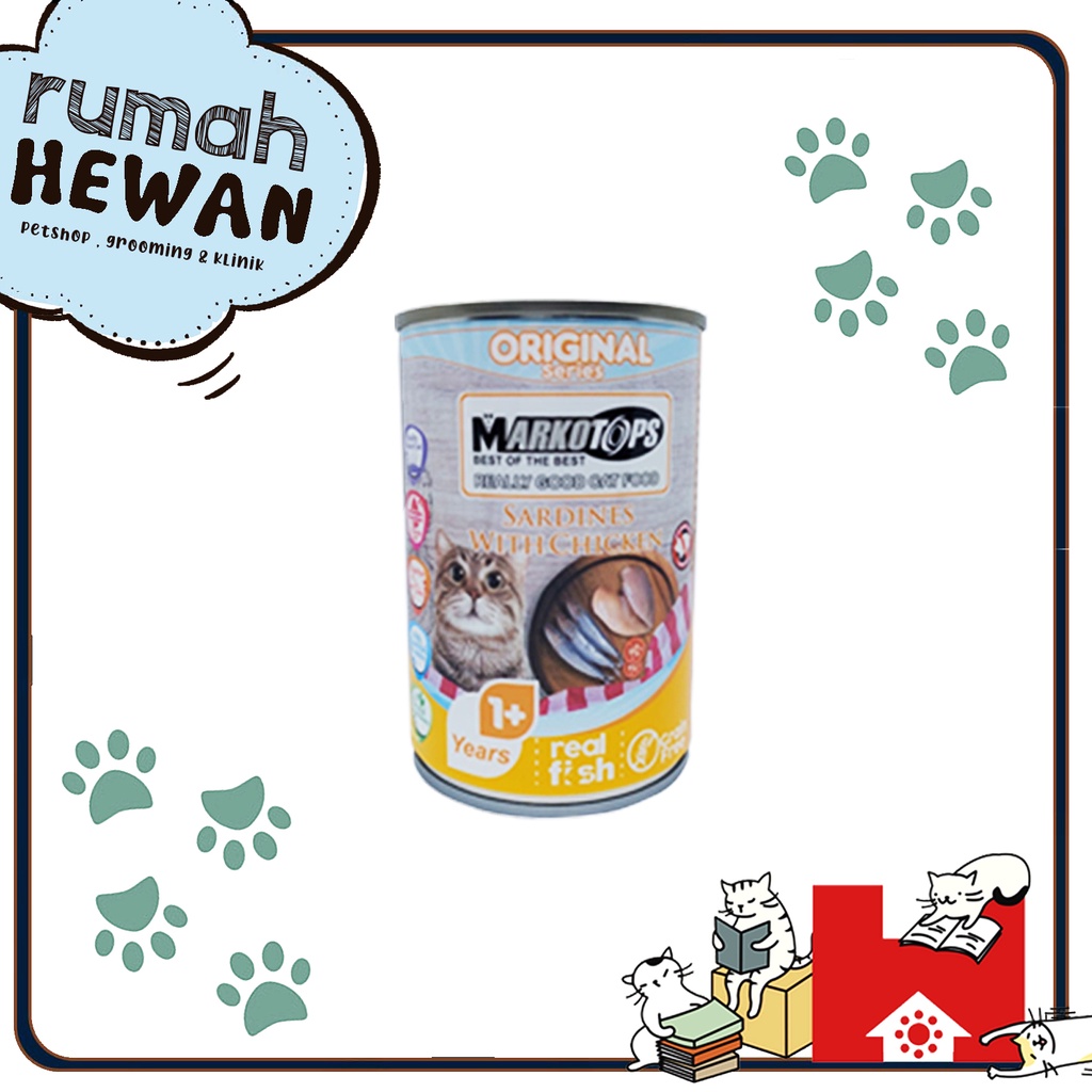 Markotops Kaleng 400gr / Makanan Kucing Wet Food Markotop Basah 400 gr