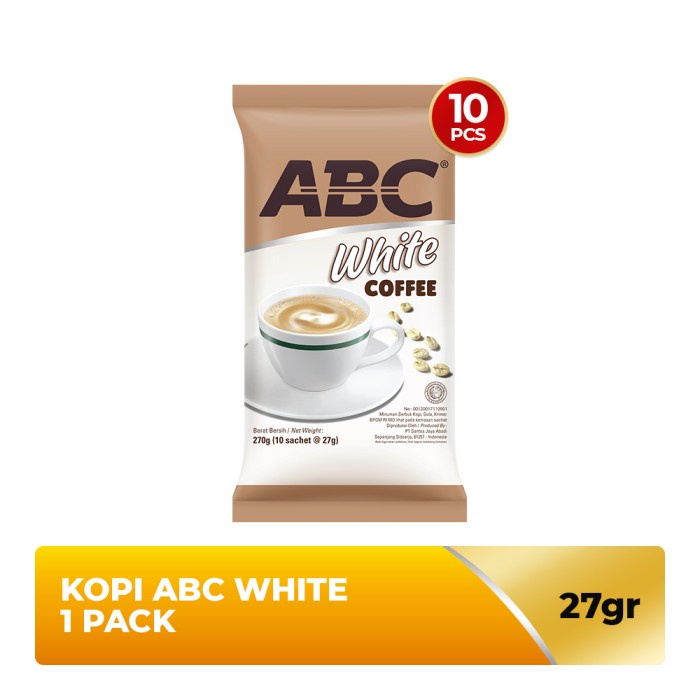 

H2J021 Abc White Coffee 1 Pack (10 X 27 Gr) Hyh1Yjj
