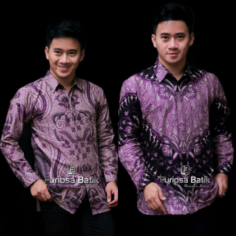 KEMEJA BATIK PRIA LENGAN PANJANG MURAH SERAGAM M L XL XXL