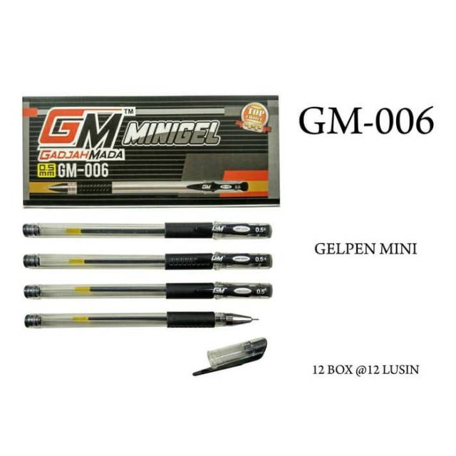 

1 BOX PULPEN/BALLPOINT/PEN GM MINIGEL 006 ISI 12PCS