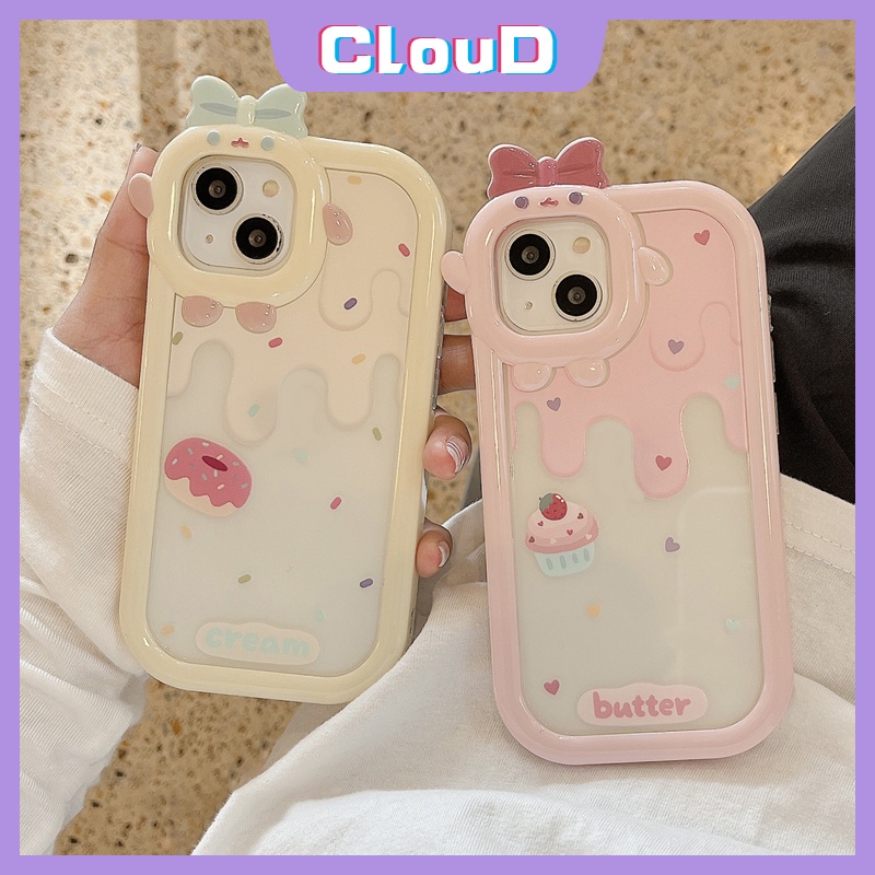 Soft Case Desain Es Krim 3D Untuk OPPO A15 A3s A5s A12 A7 A95 A77s A74 A76 A96 A53 A54 A1K A33 A15S A54 A57 2022 A9 A5 A16K A5 A16 A35 A16 A16 A35 A16 A16 A2 Az A16s A5s A5 Cover Pelindung Bahan TPU