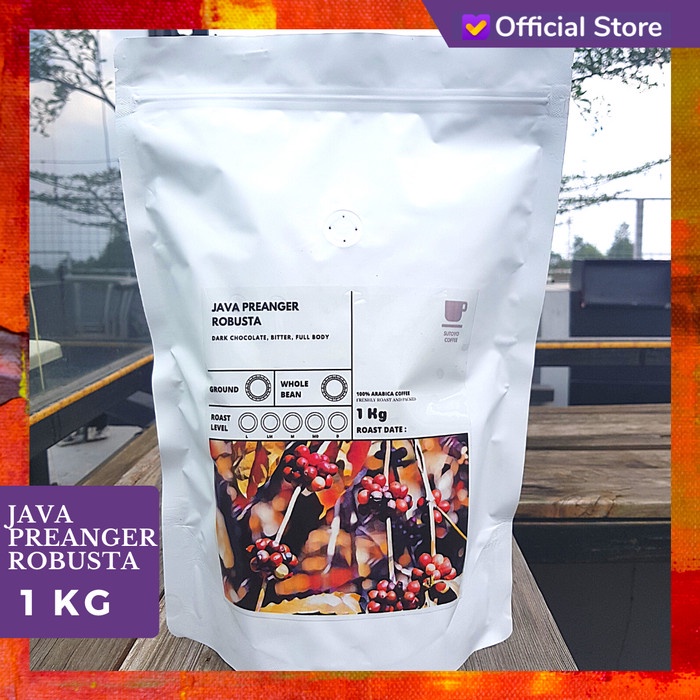 

(BISA COD) KOPI JAVA PREANGER ROBUSTA 1 KILOGRAM BIJI DAN BUBUK - BIJI